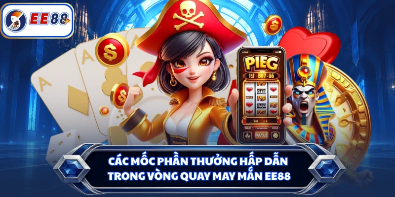Các mốc phần thưởng hấp dẫn trong vòng quay may mắn EE88